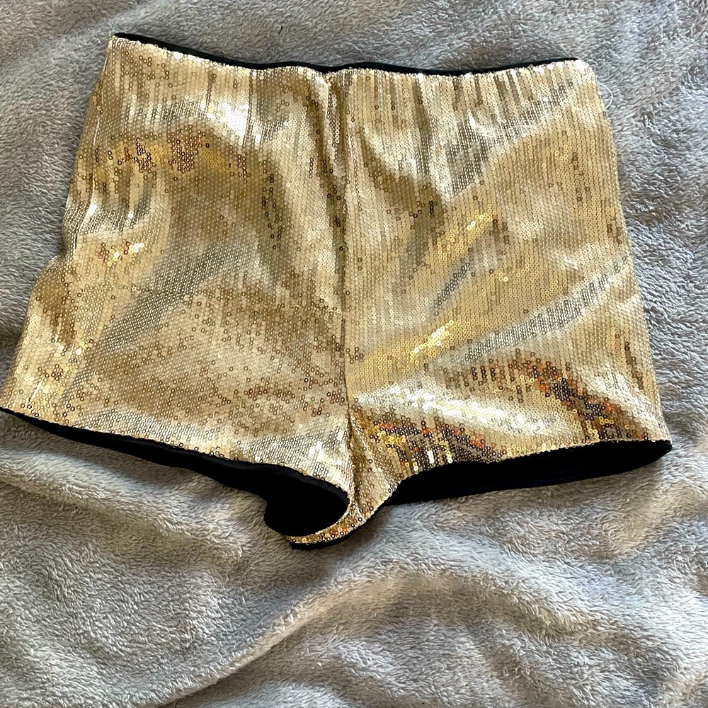 Forever 21 gold sequence shorts